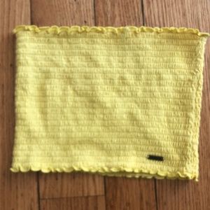 Hollister strapless yellow top